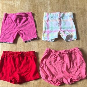Colorful Kids Shorts Set - Pink, Red, Plaid